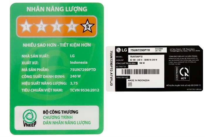 Smart Tivi LG 4K 75 inch 75UN7290PTD Màu Đen