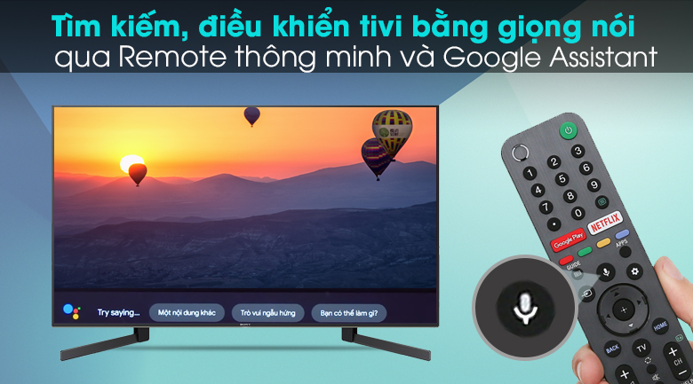 Android Tivi Sony 4K 49 inch KD-49X9500H - Điều khiển tivi bằng giọng nói