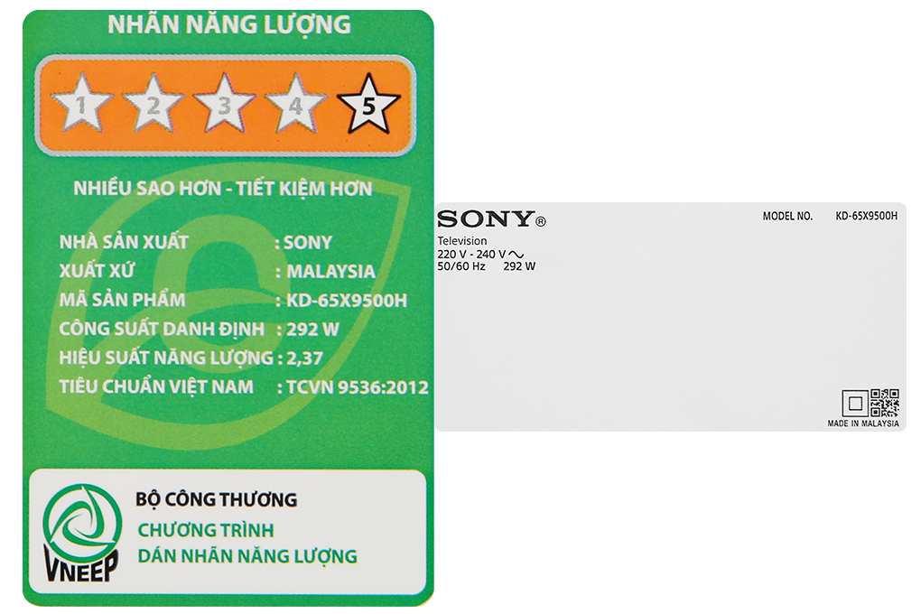 Android Tivi Sony 4K 65 inch KD-65X9500H Màu Đen