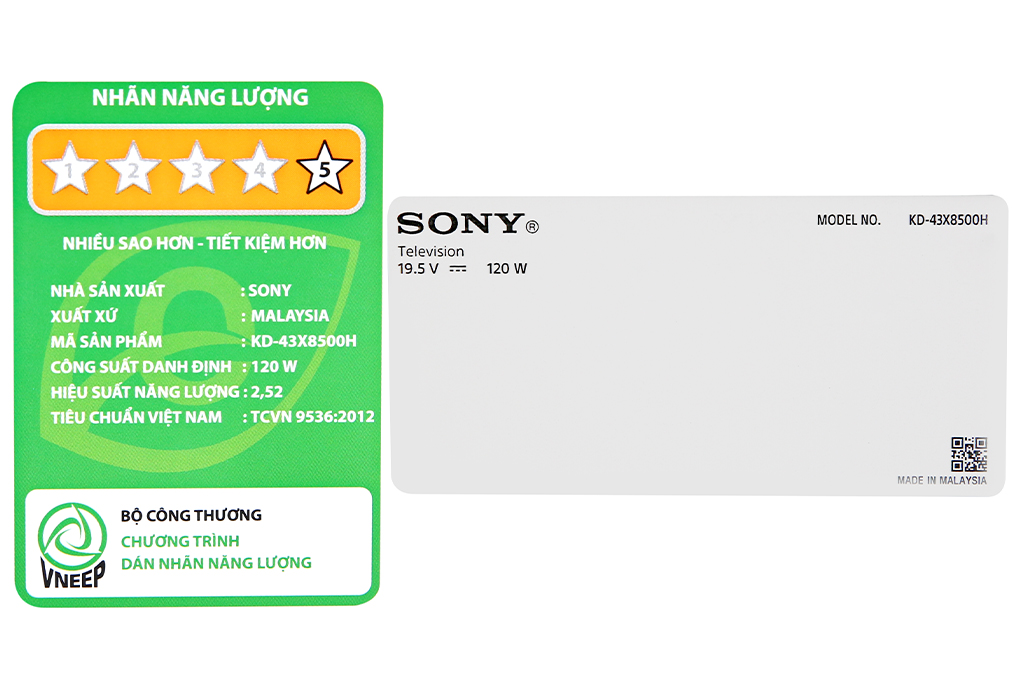 Android Tivi Sony 4K 43 inch KD-43X8500H/S Màu Bạc