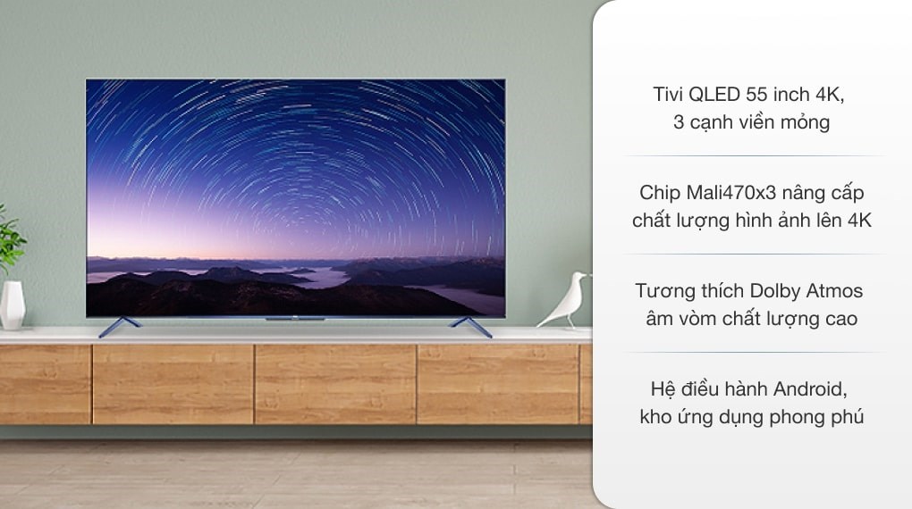 Android Tivi QLED TCL 4K 55 inch 55Q716