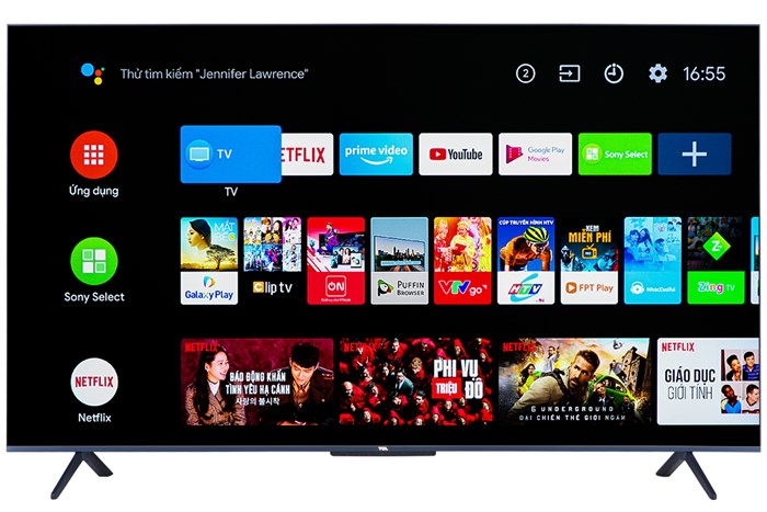 Android Tivi QLED TCL 4K 55 inch 55Q716 Màu Đen
