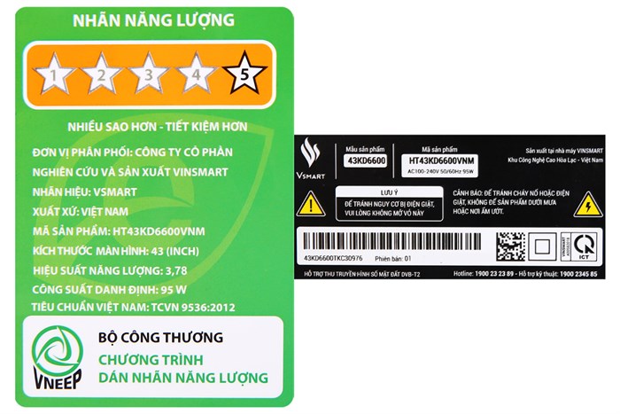 Android Tivi Vsmart 4K 43 inch 43KD6600