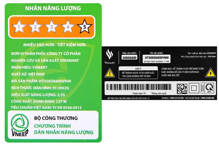 Android Tivi Vsmart 4K 50 inch 50KD6800