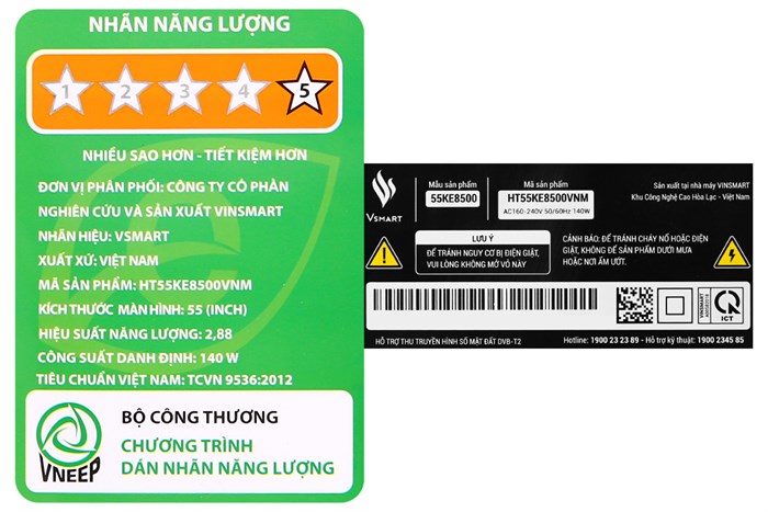 Android Tivi Vsmart 4K 55 inch 55KE8500