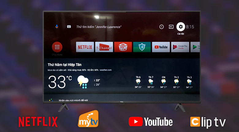 Hệ điều hành Android 9.0 - Android TV TCL 4K 50 inch 50P615