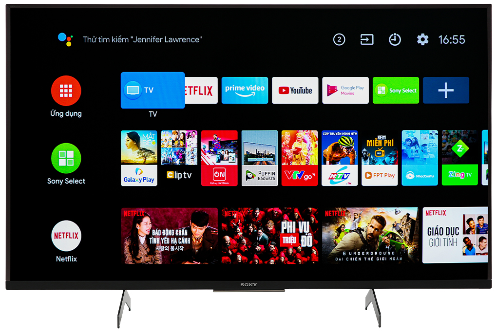 Android Tivi Sony 4K 49 inch KD-49X8500H Màu Đen