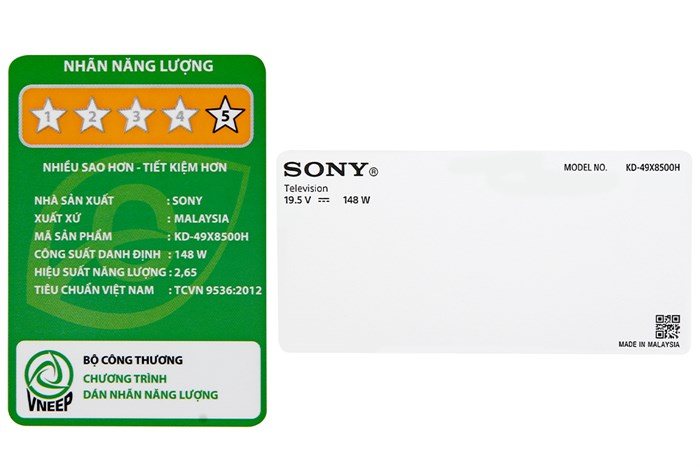 Android Tivi Sony 4K 49 inch KD-49X8500H Màu Đen