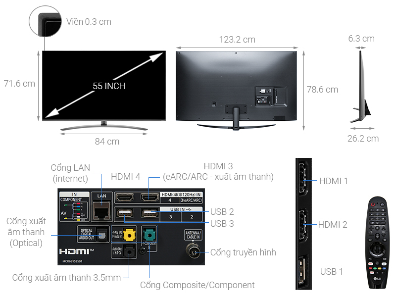 Smart Tivi NanoCell LG 4K 55 inch 55NANO86TNA