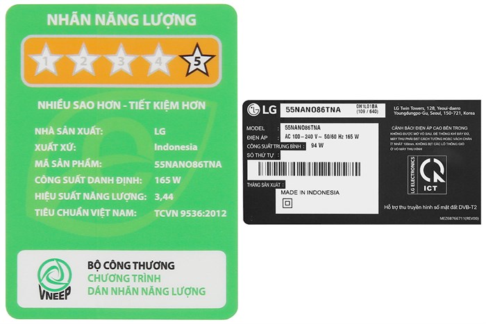 Smart Tivi NanoCell LG 4K 55 inch 55NANO86TNA Màu Đen