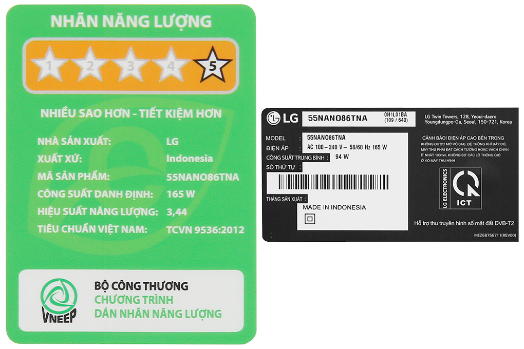 Smart Tivi NanoCell LG 4K 55 inch 55NANO86TNA Màu Đen