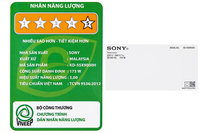 Android Tivi Sony 4K 55 inch KD-55X9000H/S Màu Bạc