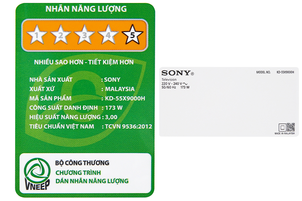 Android Tivi Sony 4K 55 inch KD-55X9000H/S Màu Bạc