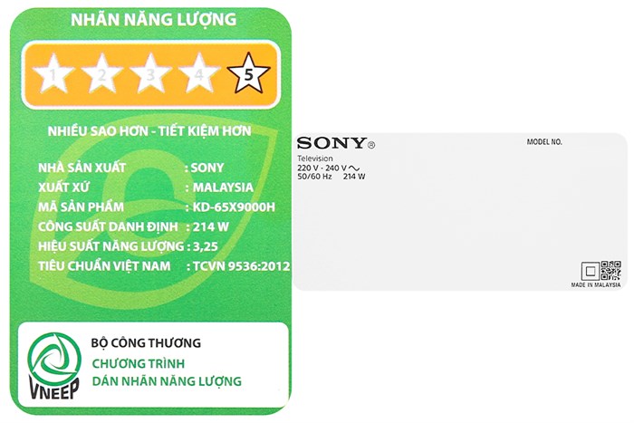 Android Tivi Sony 4K 65 inch KD-65X9000H Màu Đen