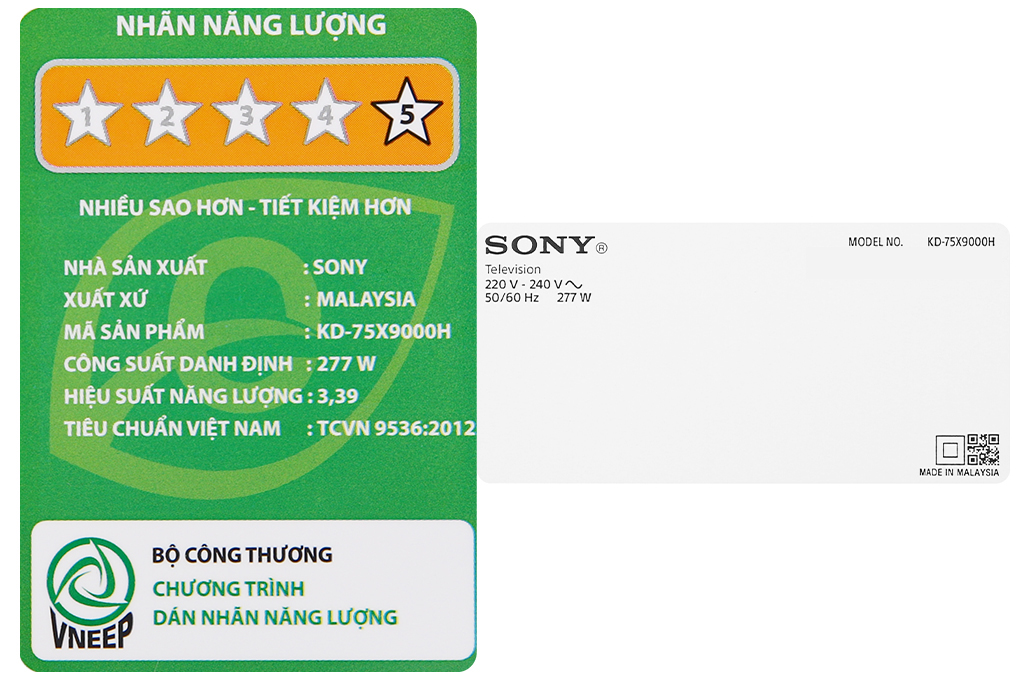 Android Tivi Sony 4K 75 inch KD-75X9000H Màu Đen