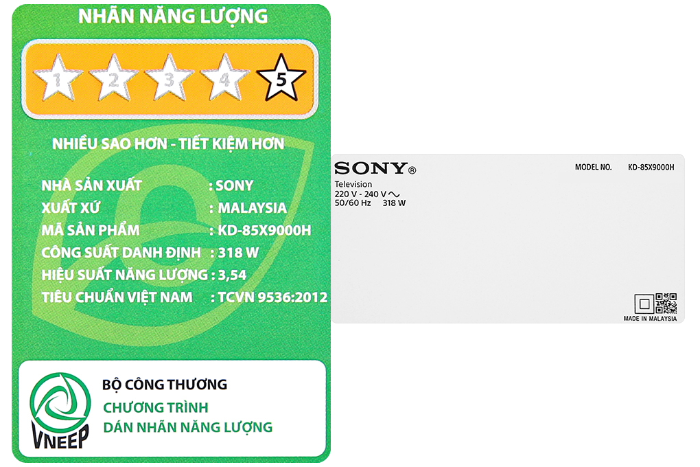 Android Tivi Sony 4K 85 inch KD-85X9000H Màu Đen