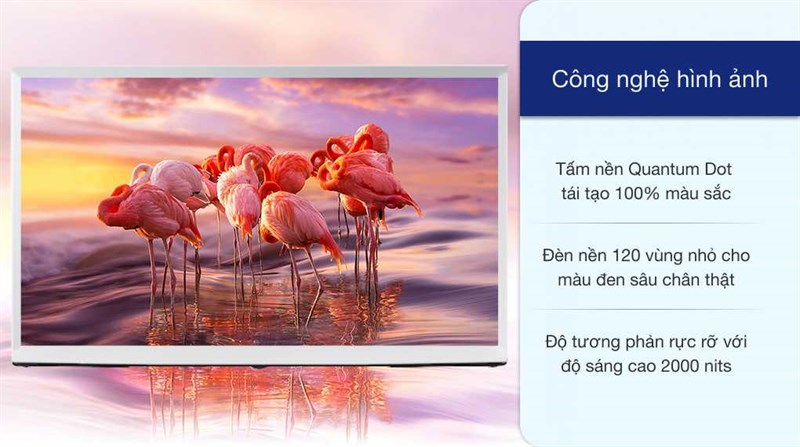 Smart Tivi Kiểu Chữ Có Chân The Serif QLED Samsung 4K 55 inch QA55LS01T