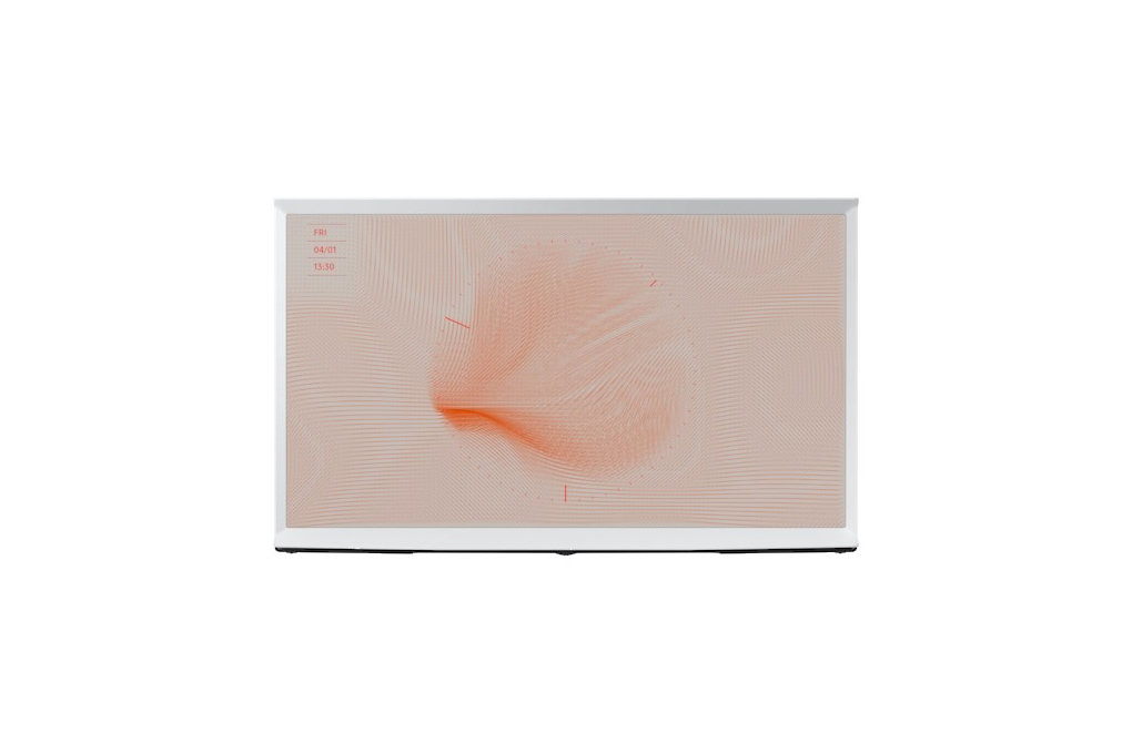 Smart Tivi Kiểu Chữ Có Chân The Serif QLED Samsung 4K 55 inch QA55LS01T Màu Đen
