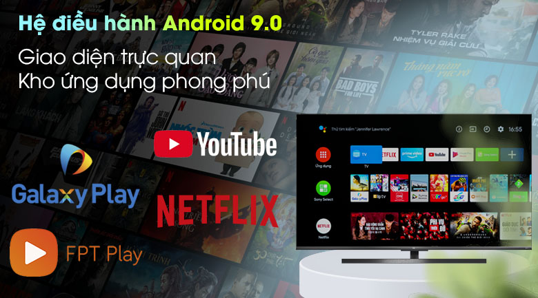 Android Tivi Mini QLED TCL 4K 65 inch 65X10 - Hệ điều hành