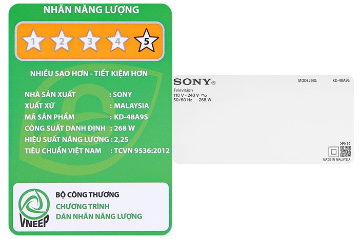 Android Tivi OLED Sony 4K 48 inch KD-48A9S Màu Đen