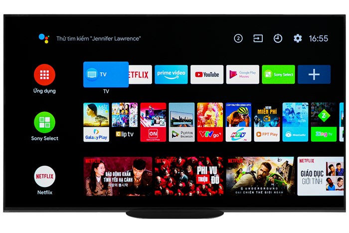 Android Tivi OLED Sony 4K 77 inch KD-77A9G Màu Đen