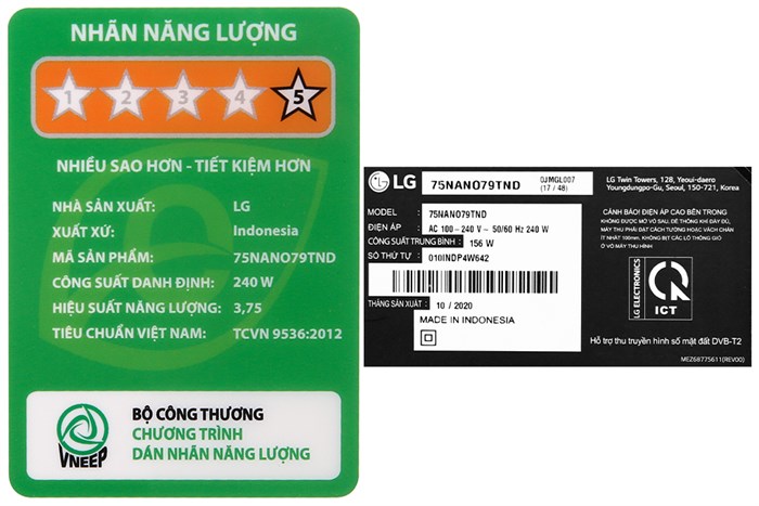 Smart Tivi NanoCell LG 4K 75 inch 75NANO79TND Màu Đen