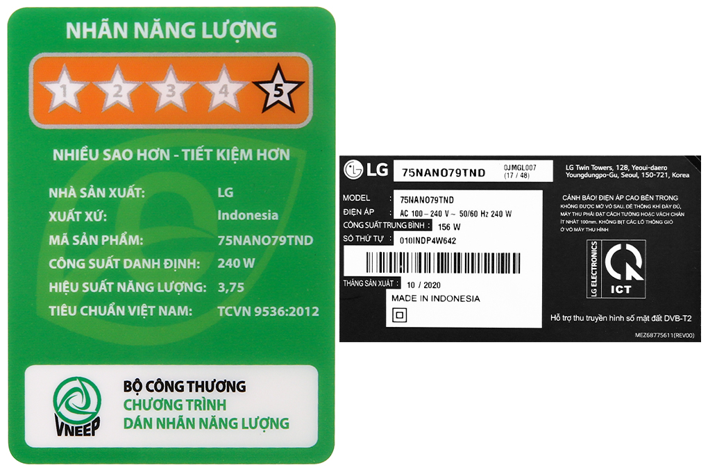 Smart Tivi NanoCell LG 4K 75 inch 75NANO79TND Màu Đen