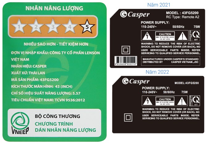 Android Tivi Casper 43 inch 43FG5200 Màu Đen