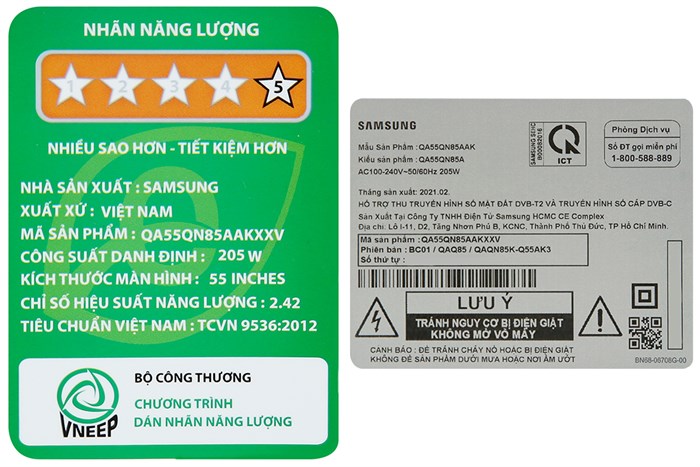 Smart Tivi Neo QLED 4K 55 inch Samsung QA55QN85A Màu Đen