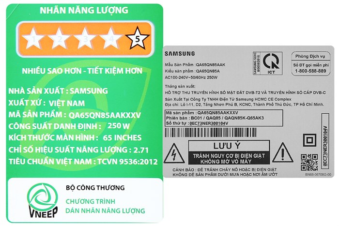 Smart Tivi Neo QLED 4K 65 inch Samsung QA65QN85A Màu Đen
