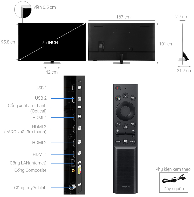 Smart Tivi Neo QLED 4K 75 inch Samsung QA75QN85A