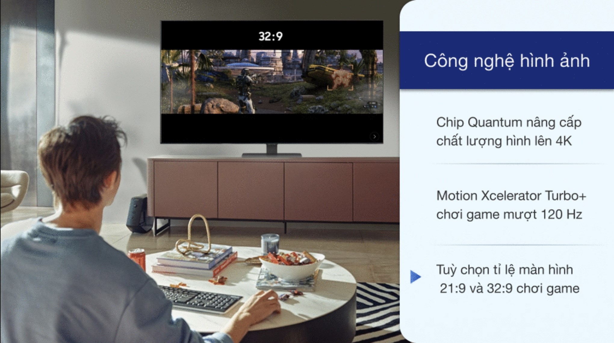 Smart Tivi QLED 4K 55 inch Samsung QA55Q70A - 16