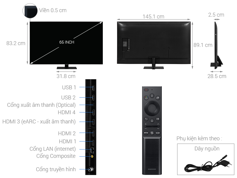 65 Class QLED 4K Q70A (2021)