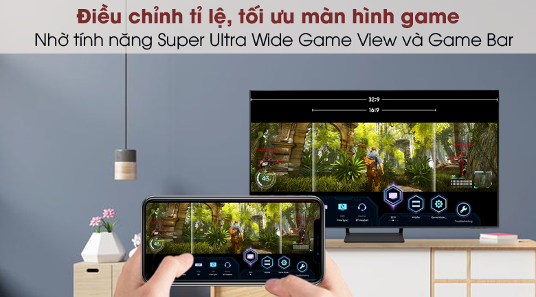 Smart Tivi QLED 4K 43 inch Samsung QA43Q65A - Game Bar