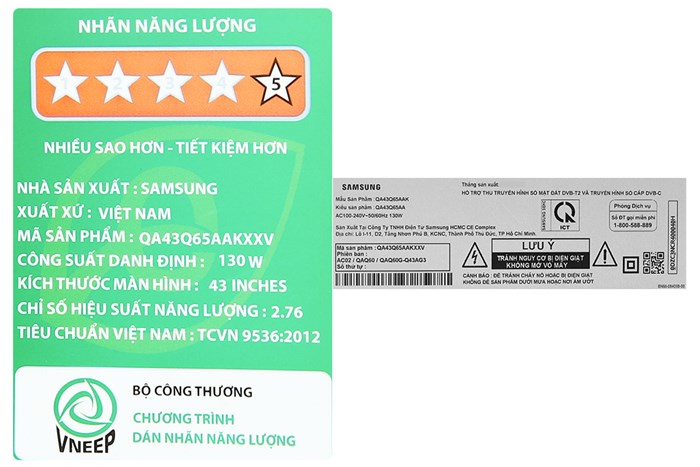 Smart Tivi QLED 4K 43 inch Samsung QA43Q65A Màu Đen
