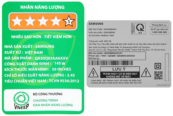 Smart Tivi QLED 4K 50 inch Samsung QA50Q65A Màu Đen