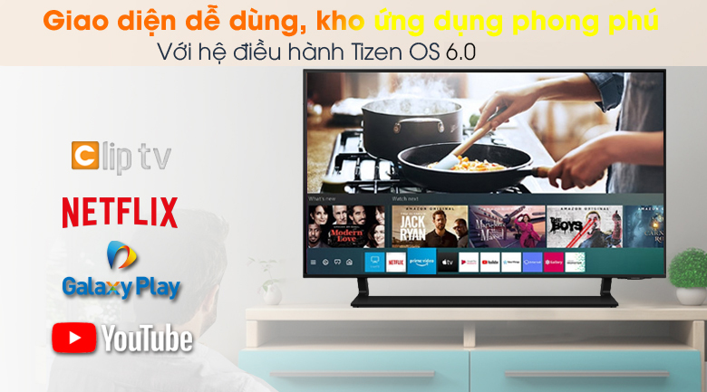 Smart Tivi QLED 4K 50 inch Samsung QA50Q65A - Hệ điều hành Tizen ÓI 6.0