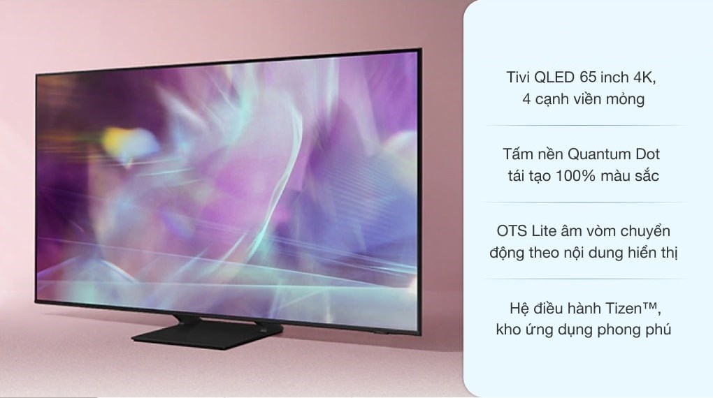 Smart Tivi QLED 4K 65 inch Samsung QA65Q65A - giá tốt, có trả góp