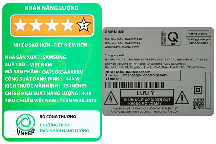 Smart Tivi QLED 4K 75 inch Samsung QA75Q65A Màu Đen