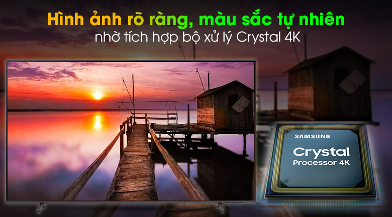 Smart Tivi Samsung 4K 50 inch UA50AU8100 - Nâng cấp độ chi tiết cho từng màu sắc trên khung hình qua bộ xử lý Crystal 4K