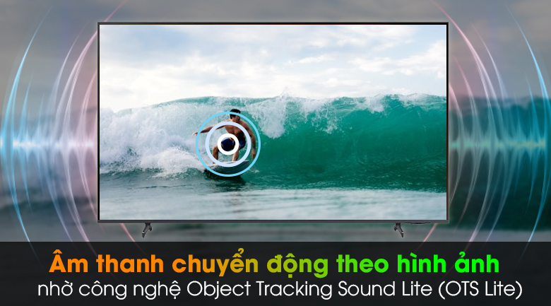 Smart Tivi Samsung 4K 50 inch UA50AU8100 - Thưởng thức âm thanh chuyển động cùng hình ảnh qua công nghệ Object Tracking Sound Lite (OTS Lite)