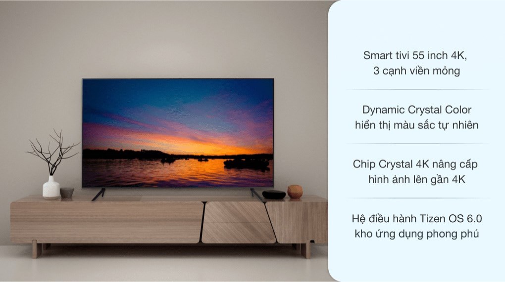 Smart Tivi Samsung 4K 55 inch UA55AU7200