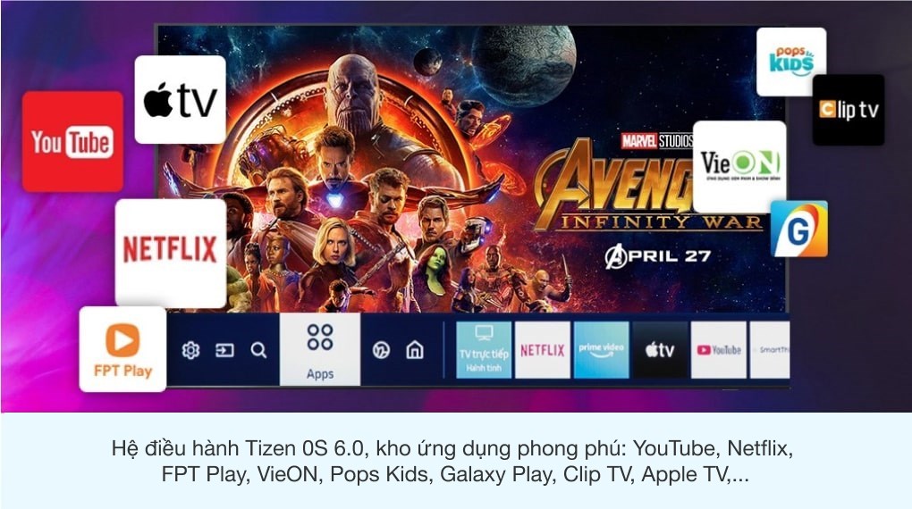 Smart Tivi Khung Tranh The Frame QLED Samsung 4K 65 inch QA65LS03A - Hệ điều hình Tizen OS 6.0