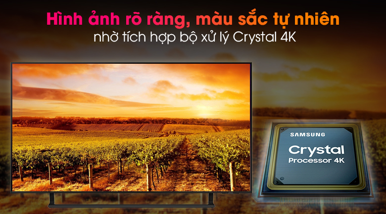 Smart Tivi Led Samsung 4K 43 inch UA43AU9000 - Chất lượng cảnh quay đẹp như bước ra từ đời thực qua bộ xử lý Crystal 4K
