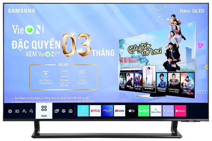 Smart Tivi Samsung 4K Crystal UHD 43 inch UA43AU9000 Màu Đen