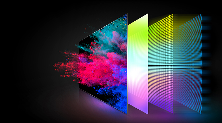 Tivi QLED 4K TCL 55Q726 - Truyền tải trọn vẹn từng sắc màu cho khung hình tươi tắn, thuần khiết với màn hình chấm lượng tử Quantum Dot