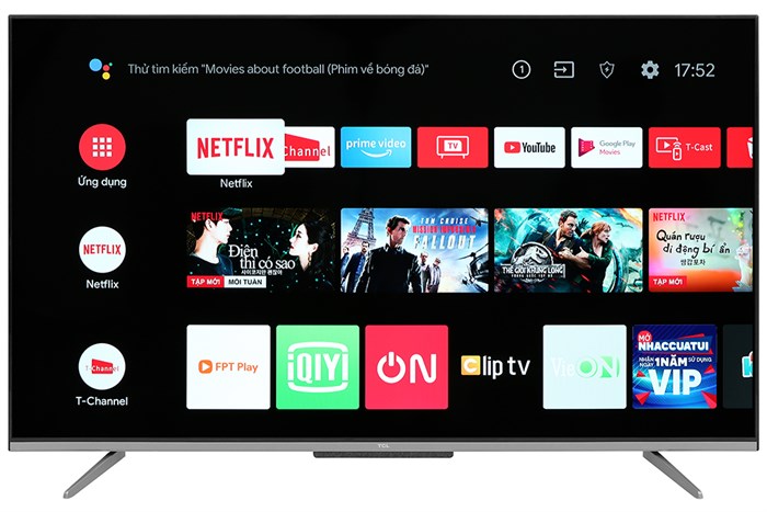 Android Tivi TCL 4K 55 inch 55P725 Màu Đen