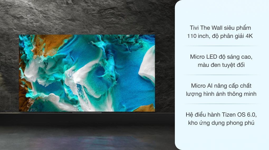 Smart Tivi The Wall Micro LED Samsung AI 4K 110 Inch MNA110MS1A - 2