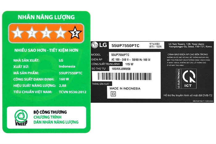 Smart Tivi LG 4K 55 inch 55UP7550PTC Màu Đen