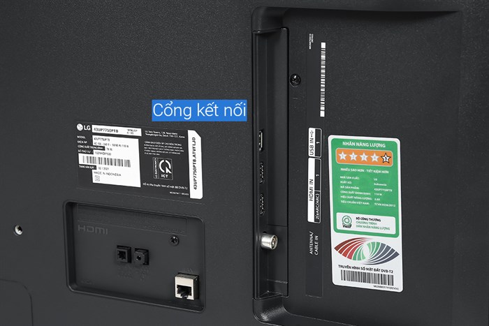 Smart Tivi LG 4K 43 inch 43UP7750PTB Màu Đen